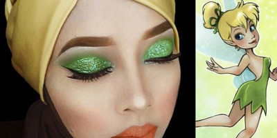 Saraswati dengan make-up Thinkerbell dari film Disney Peter Pan [Sumber: Instagram]  