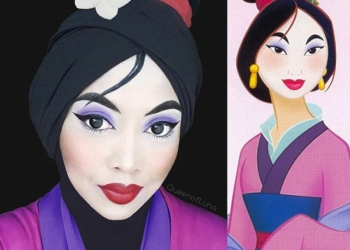 Hijaber Malaysia Bikin Kagum Netizen dengan Make-Up Fantasi