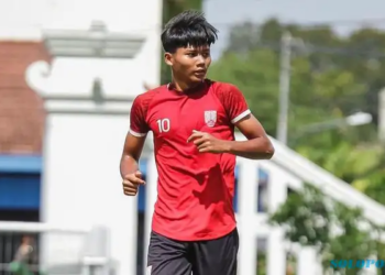 Pencetak goal pertama bagi Indonesia di ajang Piala Dunia U-17, Arkhan Kaka dari Persis Solo.