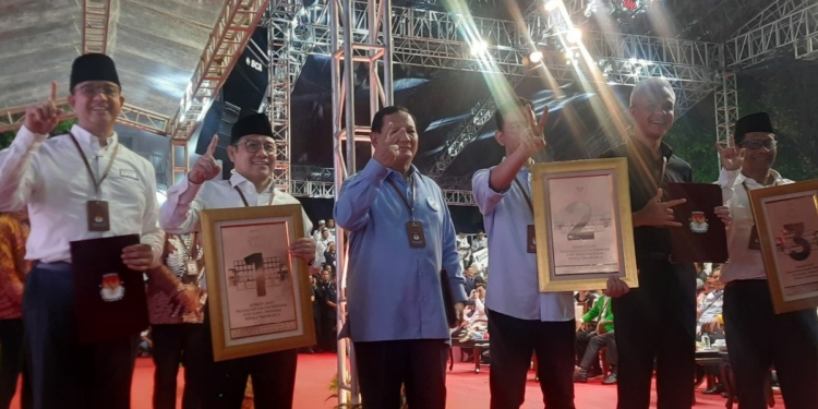KPU: Anies nomor Urut 1, Prabowo 2, Ganjar Nomor 3